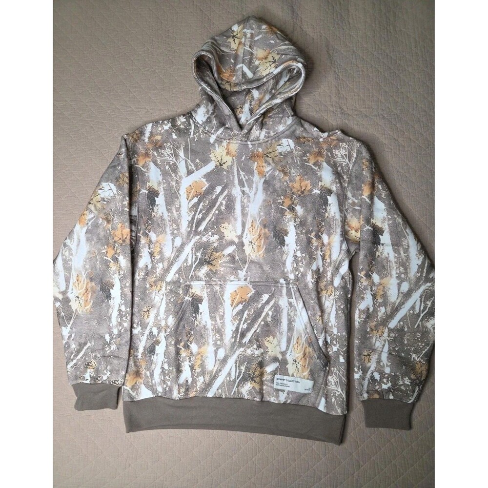 COMFRT Collection Camo Hoodie Adirondack Pullover Sweatshirt Size S New